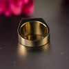 10k Yellow Gold Men's Signet Ring with Black Onyx - 01PJ02